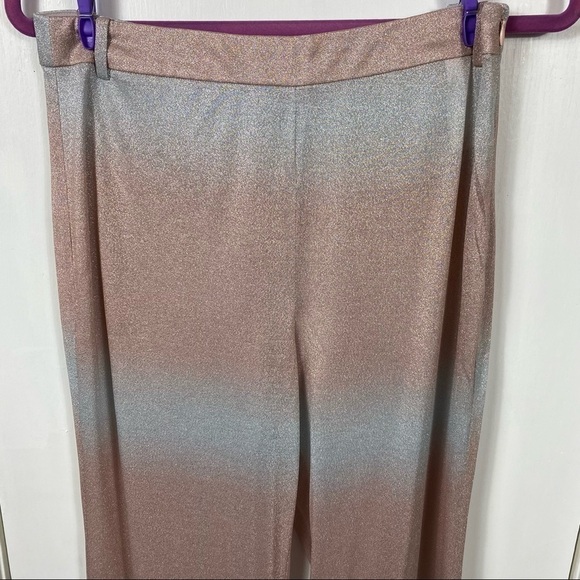 TRAFFIC PEOPLE BLEEDING BEAUTIES PANT wide leg. Gold silver metallic - Picture 5 of 12